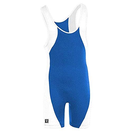 Brute Okie Wrestling Singlet - Royal/White - XS