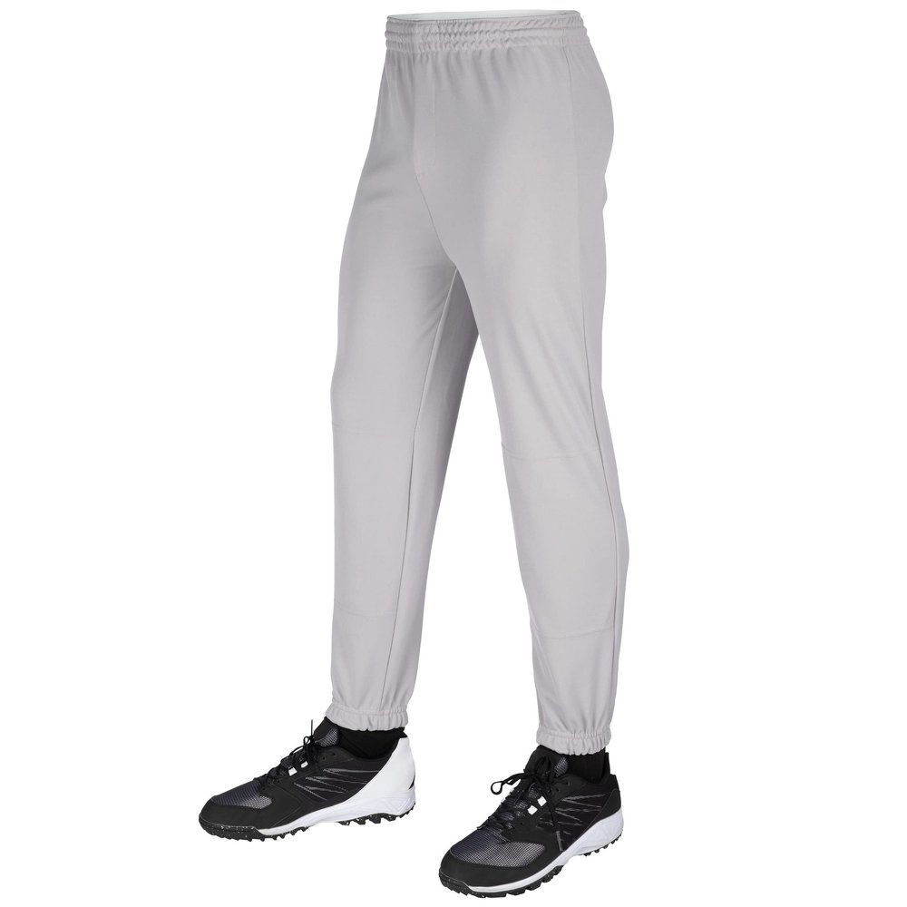 CHAMPRO boys Pull-up Baseball Performance Polyester Pull Up Pant, Grey, Large US