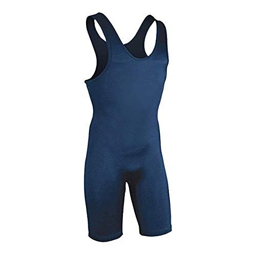 Brute LycraWrestling Singlet,Navy,Youth Large