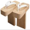 HATAS() Unisex's Wooden Clogs, Wood Grain, L view 1