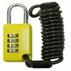 Brinks 185-50053-4 Four Dial Front Access Resettable Lock with Coiled Cable view 1