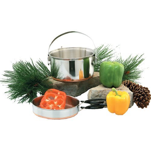 Texsport Stainless Steel Cook Pot/Fry Pan Combo