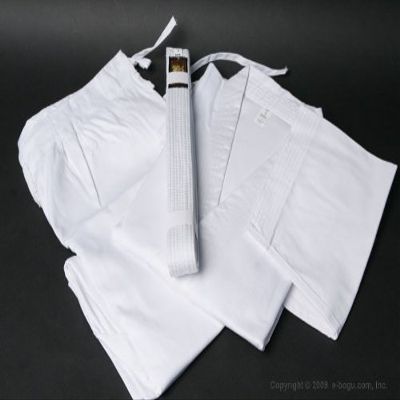 8 oz Bleached Karate Uniform Set, 5