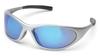 Pyramex Safety Zone Ii Safety Eyewear, Ice Blue Mirror With Silver Frame view 1