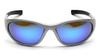 Pyramex Safety Zone Ii Safety Eyewear, Ice Blue Mirror With Silver Frame view 2