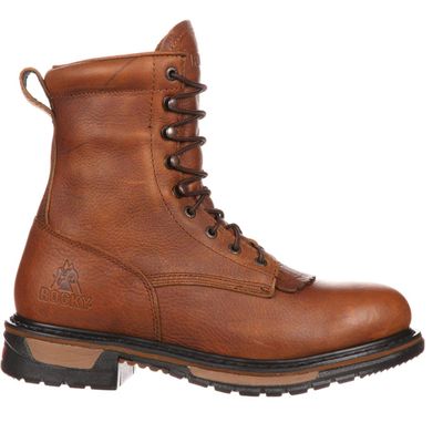ROCKY Original Ride Lacer Waterproof Western Boots, Tan Pitstop, Size 13(WI)
