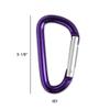 Lucky Line Aluminum Large 3-1/8" Carabiner Clip, Snap-Link C-Shape Heavy Duty Key Chain, Nickel-Plated Key Ring, Light Weight and Durable, Green, 10 Pack view 3