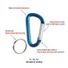 Lucky Line Aluminum Large 3-1/8" Carabiner Clip, Snap-Link C-Shape Heavy Duty Key Chain, Nickel-Plated Key Ring, Light Weight and Durable, Green, 10 Pack view 4