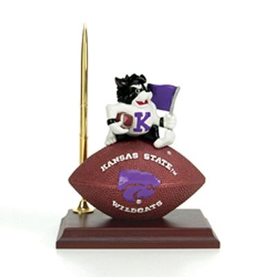 Kansas State Wildcats Mascot Football Clock/Pen