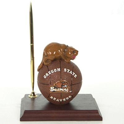 Oregon State Beavers Mascot Basketball Clock/Pen