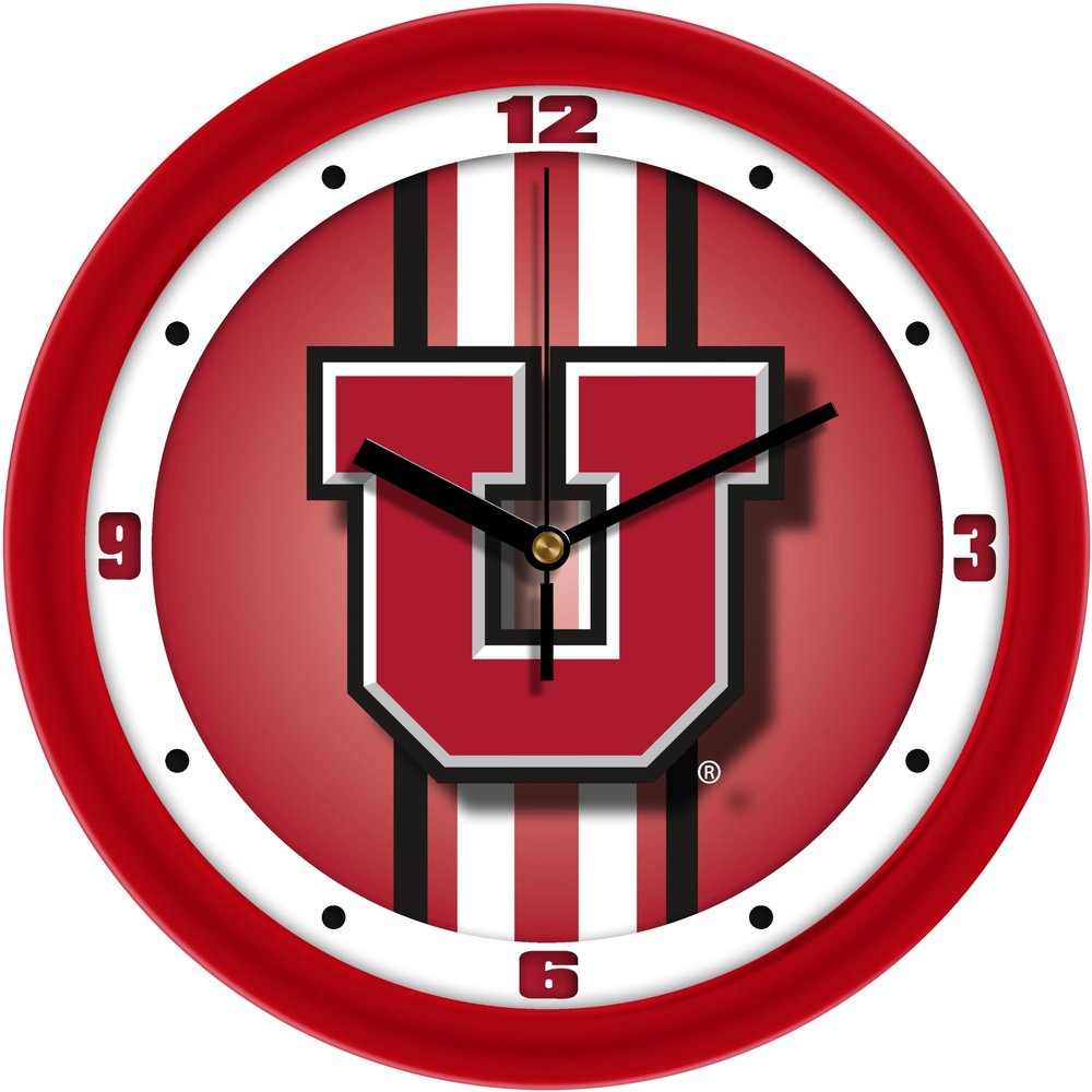 Utah Utes Dimension Wall Clock - 11.5" - Silent Non Ticking Movement