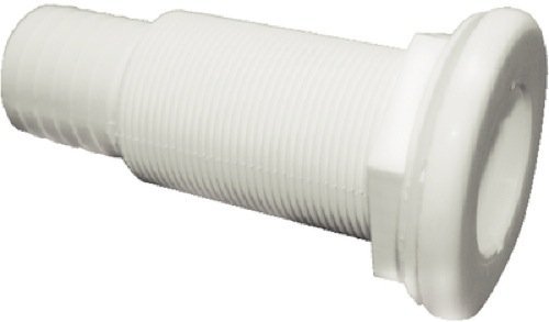 T. H. Marine Supply 1-1/2" White Thru Hull Connector, 3-1/2"Hull