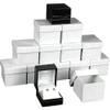 12 Earring Gift Boxes Black Leather Jewelry Display Box view 1