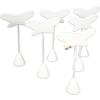 FindingKing 6 White Butterfly Earring Stand 5 Pairs Displays 5.75" view 1