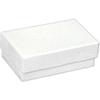 Cotton White Swirl Jewelry Charm Gift Display Box 2 5/8" view 1