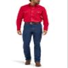 WranglermensCowboy Cut Western Long Sleeve Snap Work Shirt Firm Finish Red view 1
