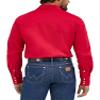 WranglermensCowboy Cut Western Long Sleeve Snap Work Shirt Firm Finish Red view 3