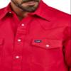 WranglermensCowboy Cut Western Long Sleeve Snap Work Shirt Firm Finish Red view 4