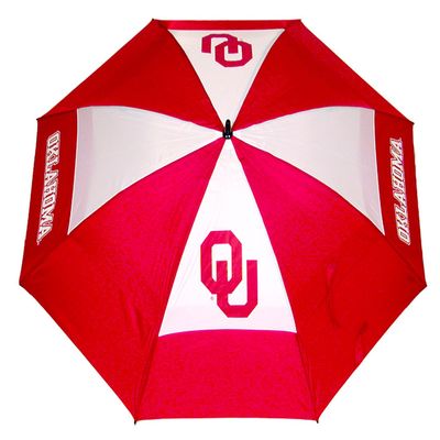 Team Golf NCAA Oklahoma Sooners Golf Umbrella 62" Golf Umbrella with Protective Sheath, Double Canopy Wind Protection Design, Auto Open Button