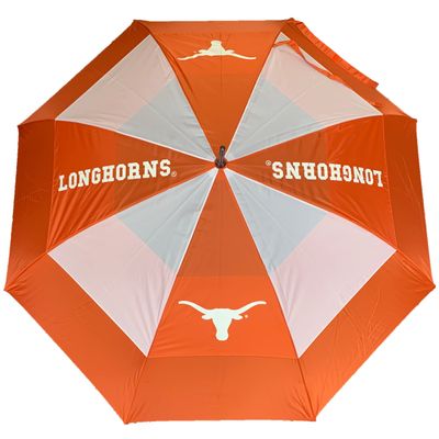 Team Golf NCAA Texas Longhorns Golf Umbrella 62" Golf Umbrella with Protective Sheath, Double Canopy Wind Protection Design, Auto Open Button