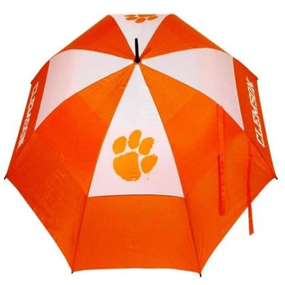 Team Golf NCAA Clemson Tigers Golf Umbrella 62" Golf Umbrella with Protective Sheath, Double Canopy Wind Protection Design, Auto Open Button