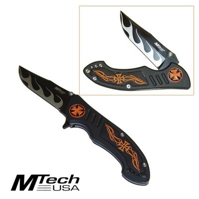 Mtech Flaming Orange Moto Cross Knife