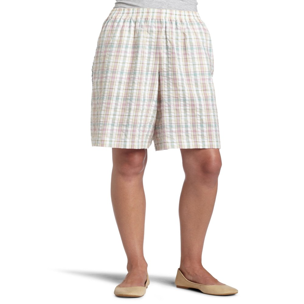 Alfred Dunner Women's Novelty Seersucker Short,Multi,10