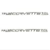 2005-2013 Corvette Gold Fuel Rail Cover Decals LS2 LS3 LS7 view 1