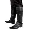 Boland 81996 Pirate Musketeer Synthetic Leather Boot Tops Black view 1