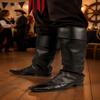 Boland 81996 Pirate Musketeer Synthetic Leather Boot Tops Black view 3