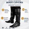 Boland 81996 Pirate Musketeer Synthetic Leather Boot Tops Black view 4