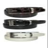 CTM Big & Tall Leather Croc Print Dress Belt with Clamp On Buckle, 48, White view 3
