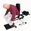 TDS Upper Body Developer: Grey Finish, Flat Adjustable Fitness Bench, Great for Upright Rows, Shrugs, Bend-Over Rows, Chest Press, Tricep Press, Crunch view 2