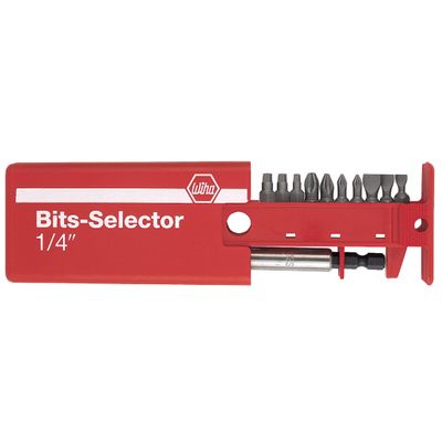 Wiha 79248 Bit Selector Set, Slotted, Phillips and Square Bits