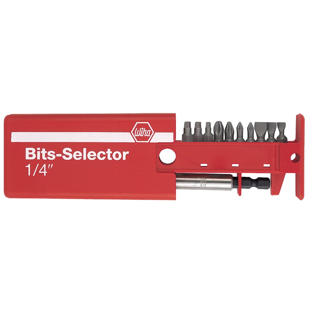 Wiha 79248 Bit Selector Set, Slotted, Phillips and Square Bits