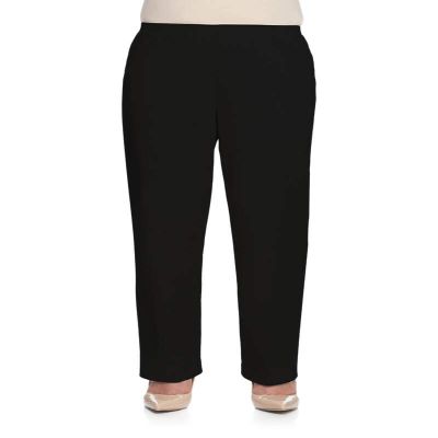 Alfred Dunner Classics Pants Black 8 Short Misses