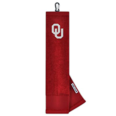 Oklahoma Sooners Face/Club Embroidered Towel