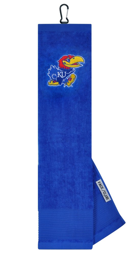 Kansas Jayhawks Face/Club Embroidered Towel