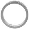 5mm Titanium Stripe Center Pipe Cut Wedding Band Ring for Men Comfort Fit Size 13 view 2