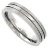 5mm Titanium Stripe Center Pipe Cut Wedding Band Ring for Men Comfort Fit Size 13 view 4