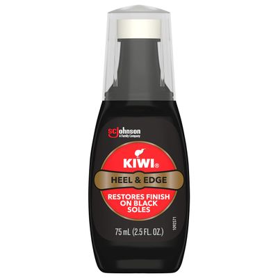 KIWI Heel & Edge, Black, with Sponge Applicator), 2.5 Fl Oz (Pack of 1)