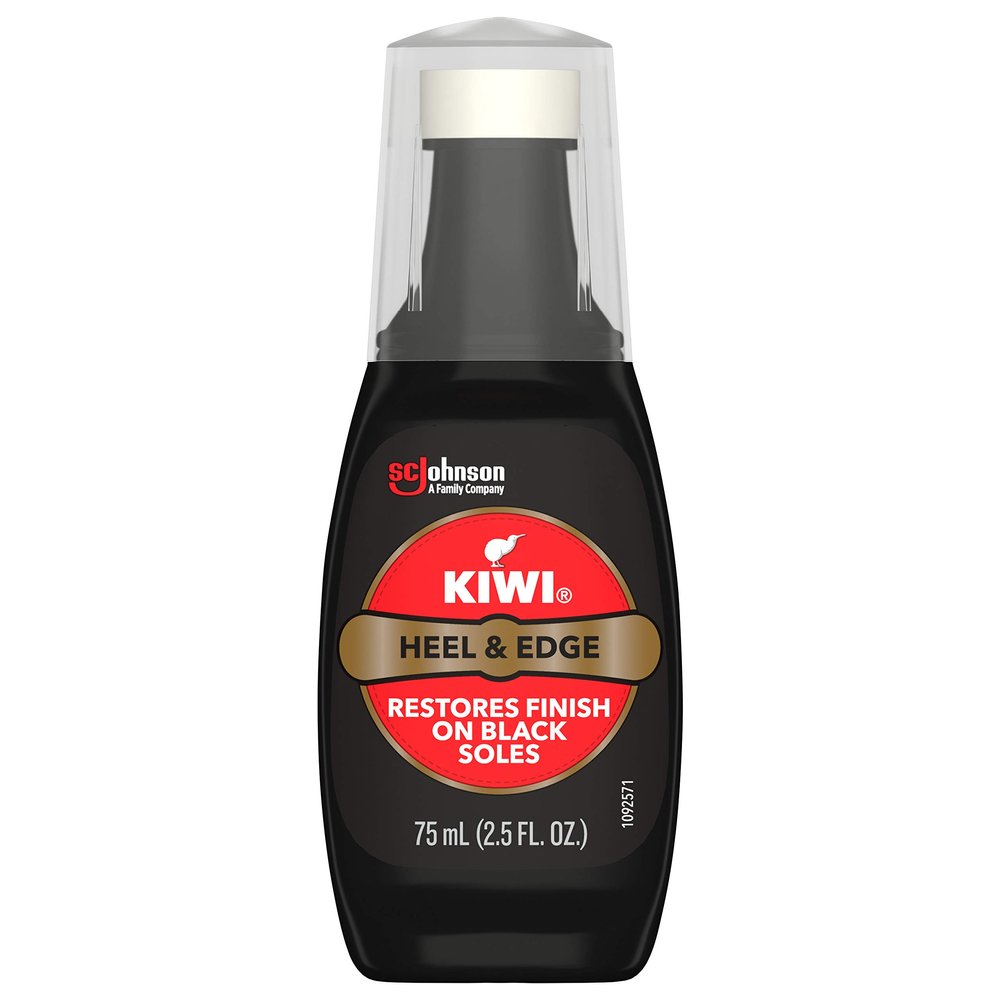 KIWI Heel & Edge, Black, with Sponge Applicator), 2.5 Fl Oz (Pack of 1)