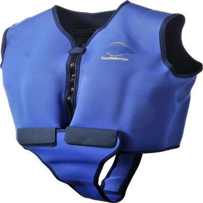 Konfidence Adult Swim Jacket (38-42", Blue/Yellow)