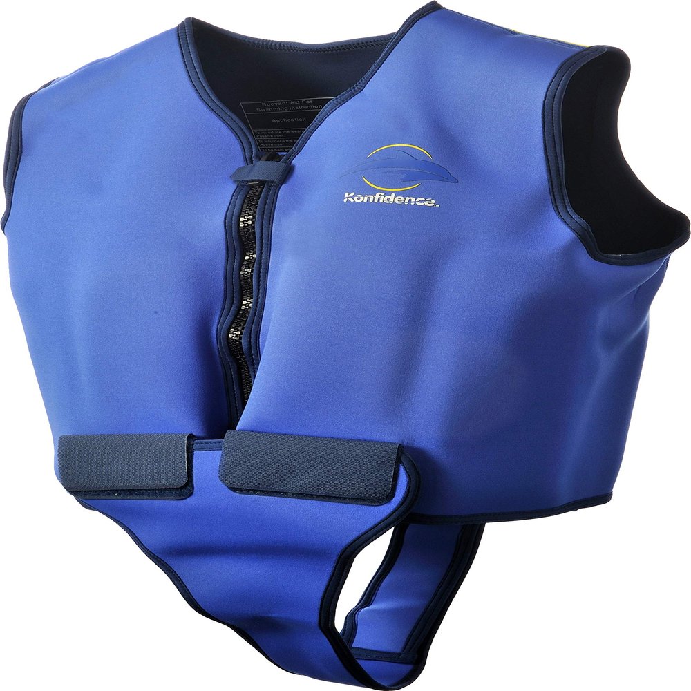 Konfidence Adult Swim Jacket (38-42", Blue/Yellow)