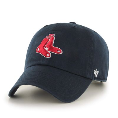47' Brand Boston Red Sox Clean Up Hat Cap Strapback Navy/Red
