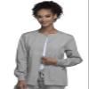 Cherokee Women's Snap Front Warm Up Jacket, Gray, X-Small view 1