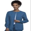 Cherokee Women's Snap Front Warm Up Jacket, Caribbean Blue, Small view 1