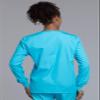 Cherokee Women's Snap Front Warm Up Jacket, Turquoise, XX-Large view 3