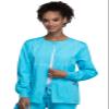 Cherokee Women's Snap Front Warm Up Jacket, Turquoise, 4X-Large view 1