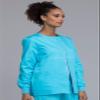 Cherokee Women's Snap Front Warm Up Jacket, Turquoise, 4X-Large view 4